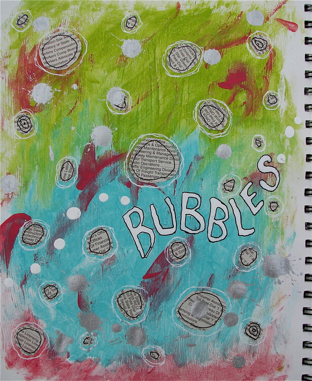 Bubbles Art Journal Page