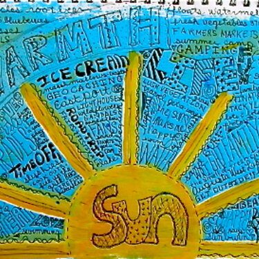 Sun Art Journal Page