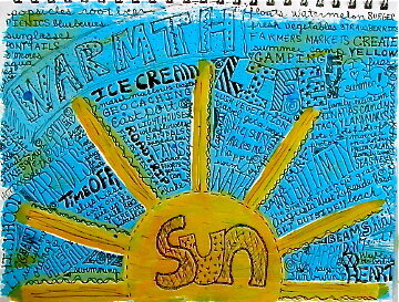 Sun Art Journal Page