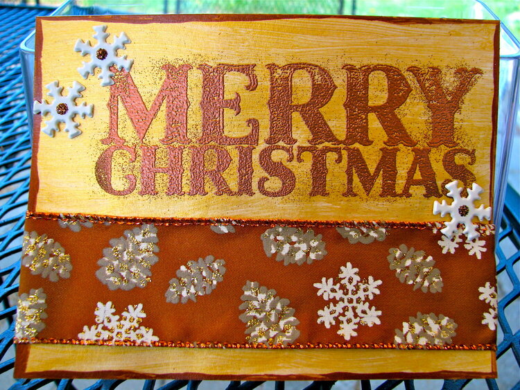 Copper and Gold Christmas Card