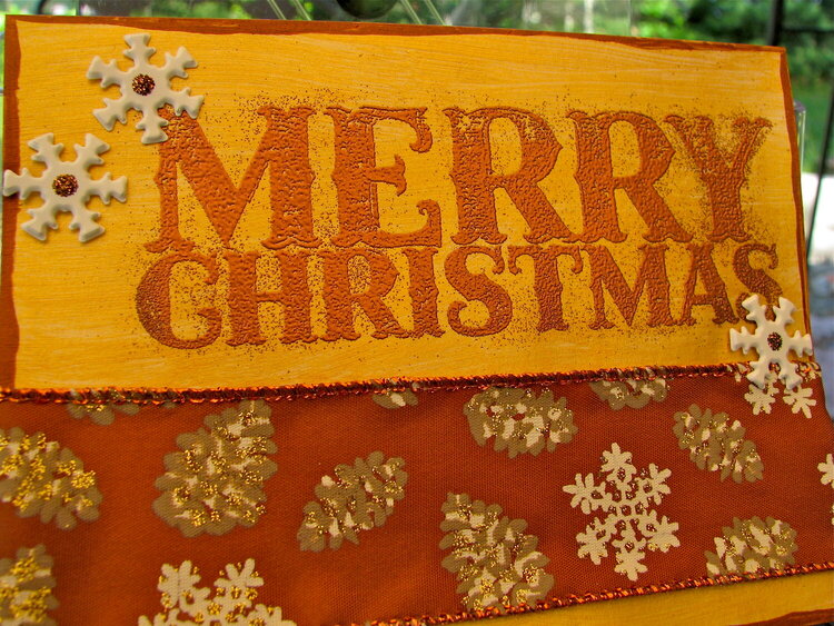 Copper and Gold Christmas Card