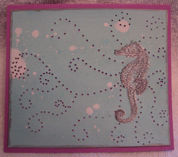 SOF11 Seahorse Card With Ornare Swirls