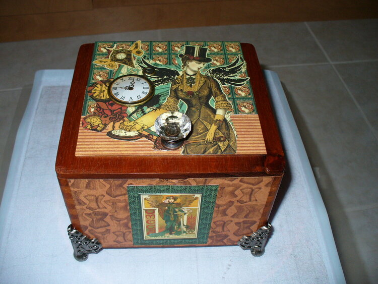 Time Flies Altered cigar Box