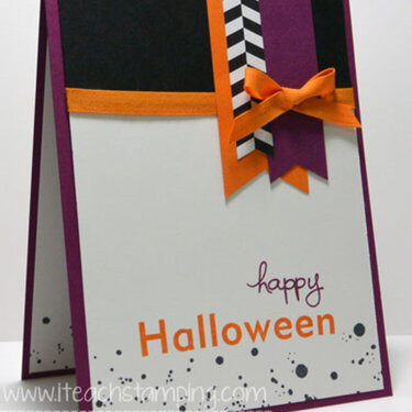 DIY Card: Halloween (Frightful Wreath Stampin Up!)