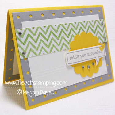 DIY Card: Miss You Card (Just Sayin From Stampin Up)