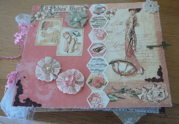 frontpage of my mini-scrapbook,a lady&#039;s diary