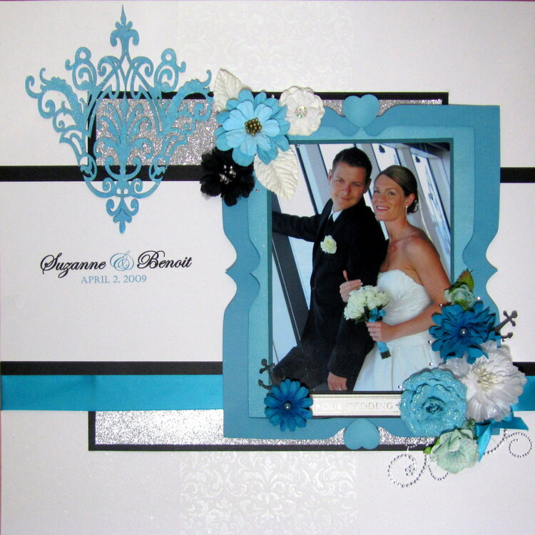 Teal Blue Wedding Album Cover