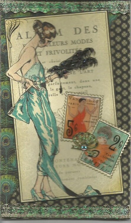 Vintage Woman Skinny Card