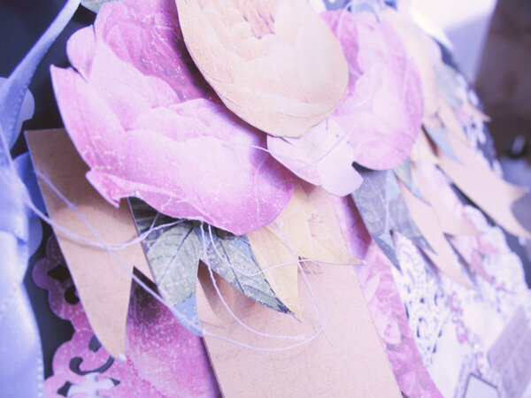 Fussy cut floral banner