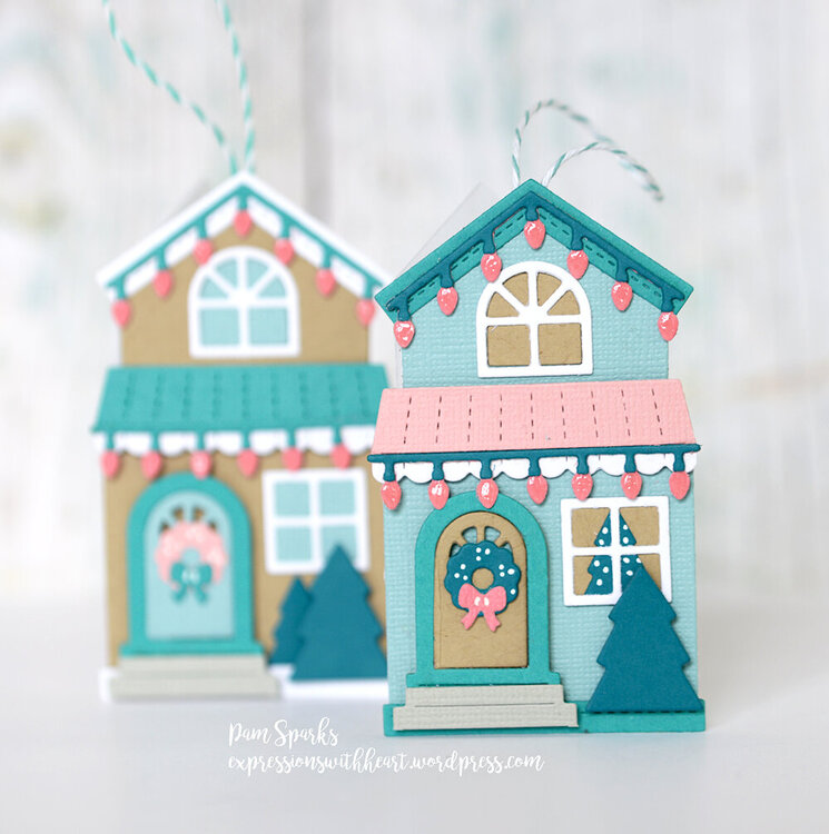 Lawn Fawn Build A House Christmas tags