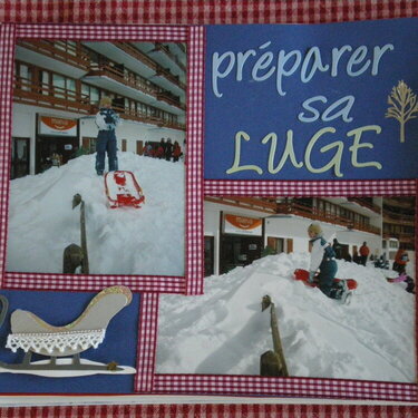 Prepare his sled...prparer sa Luge