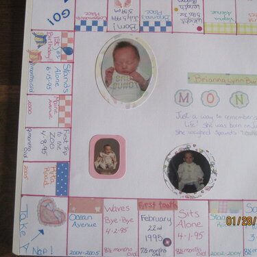 A Monopoly of baby&#039;s First Year  Pg1 of a 2pg 12x12  layout