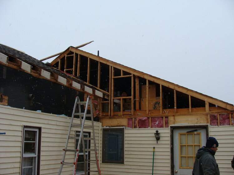 Preparing the back of the house