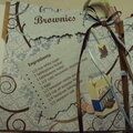 Paper Bag Recipe Book - open Brownie Left Page