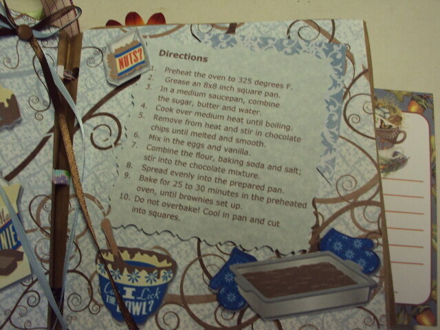 Paper Bag Recipe Book - Open Brownies Right Side