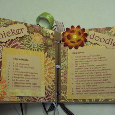 Paper Bag Recipe Book - Open Snickerdoodles full page