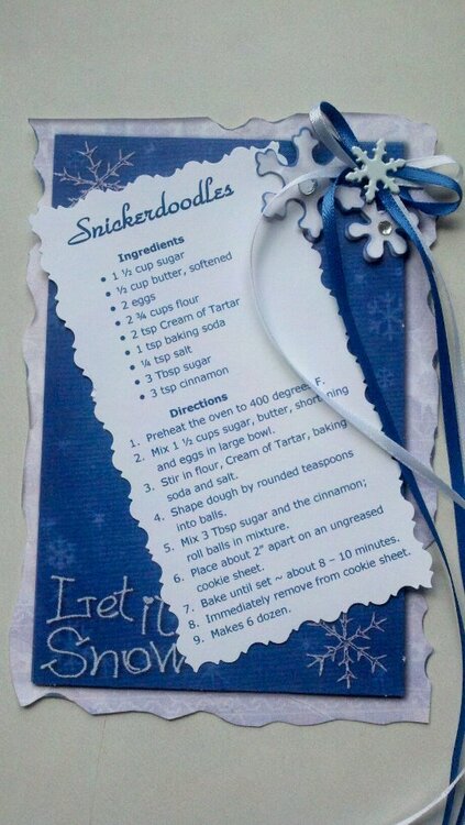 Snickerdoodle Recipe Card