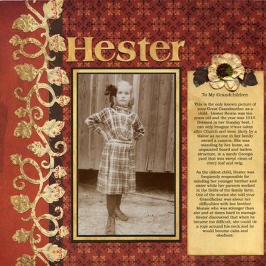 Hester - 1914 - Heritage Challenge/Journaling
