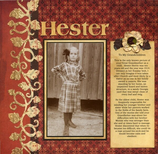 Hester - 1914 - Heritage Challenge/Journaling