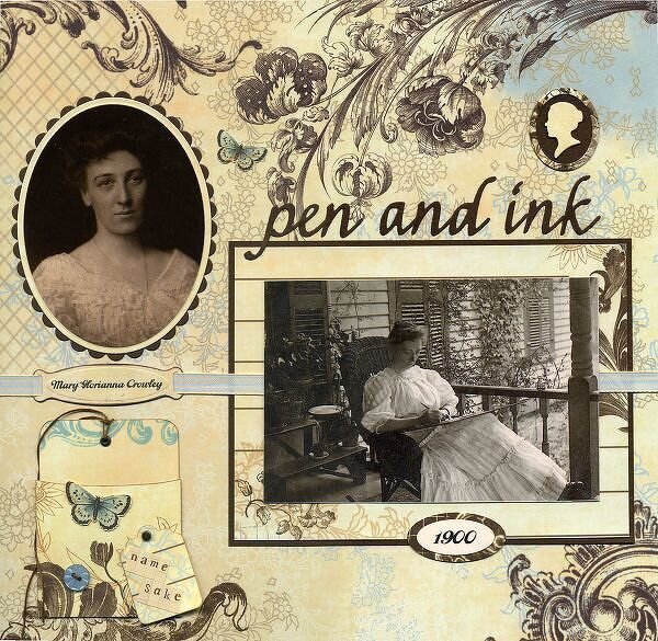 pen and ink  (1900)  Heritage Challenge #20