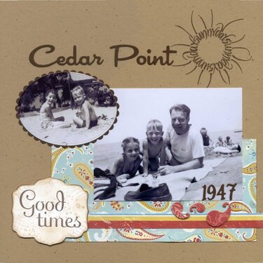 Cedar Point ~ 1947 / Heritage Challenge:  Inking