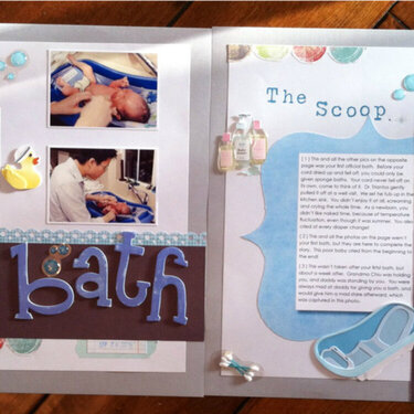 Baby First Bath 2-page layout
