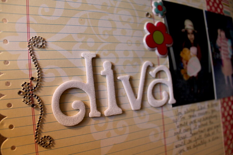 close-up of diva title
