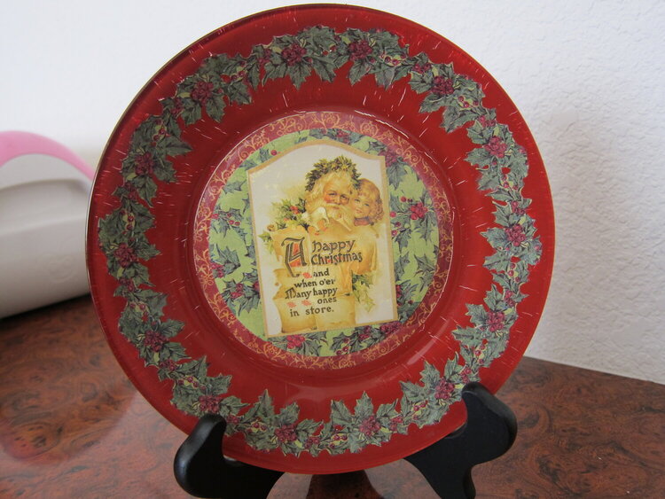 Vintage Santa Plate