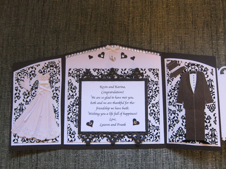 Damask Wedding Card - Inside