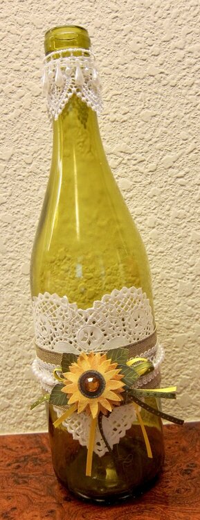 Sunflower Wine Bottle