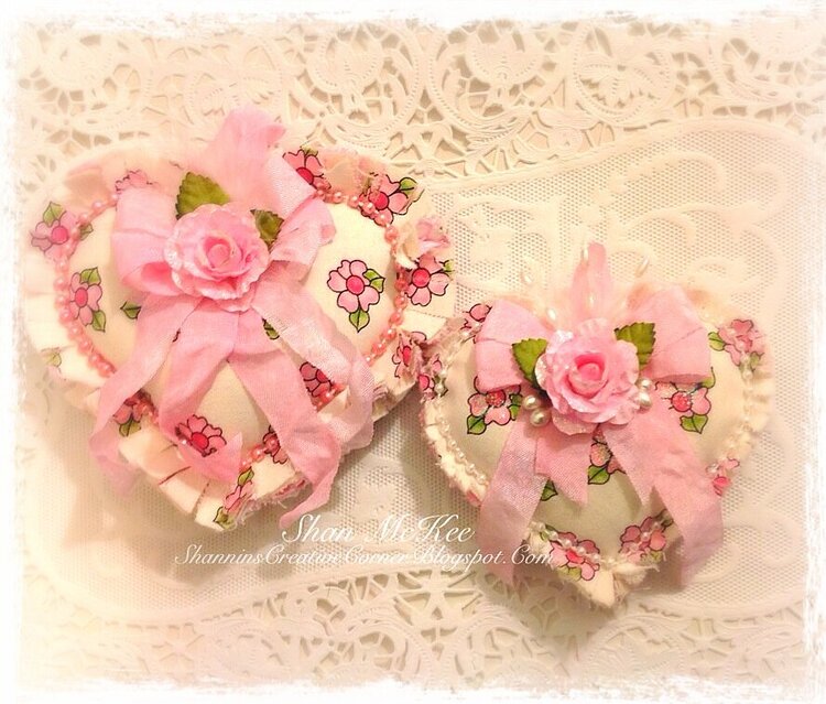 Shabby heart Ornaments/ wall hanging