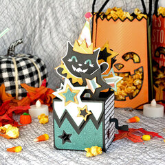 Cat in the Box Halloween Card