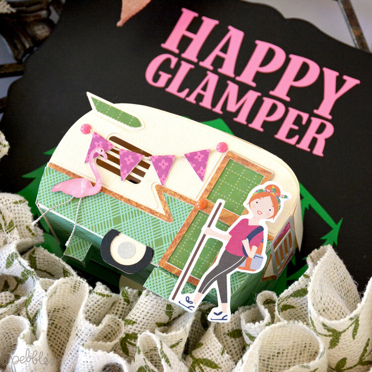 Happy Glamper Ruffled Burlap Wreath