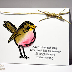 Scribbly Bird Card