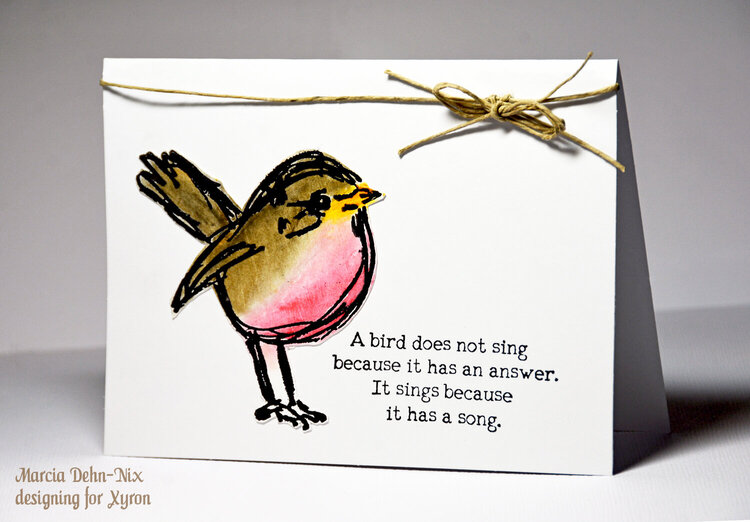 Scribbly Bird Card