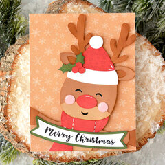 Merry Christmas Reindeer Pop Dot Card