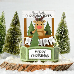 Reindeer Christmas Tree Stand Card