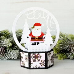 Santa Snow Globe Box Card - Lori Whitlock