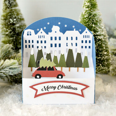 Winter City Christmas Box Card