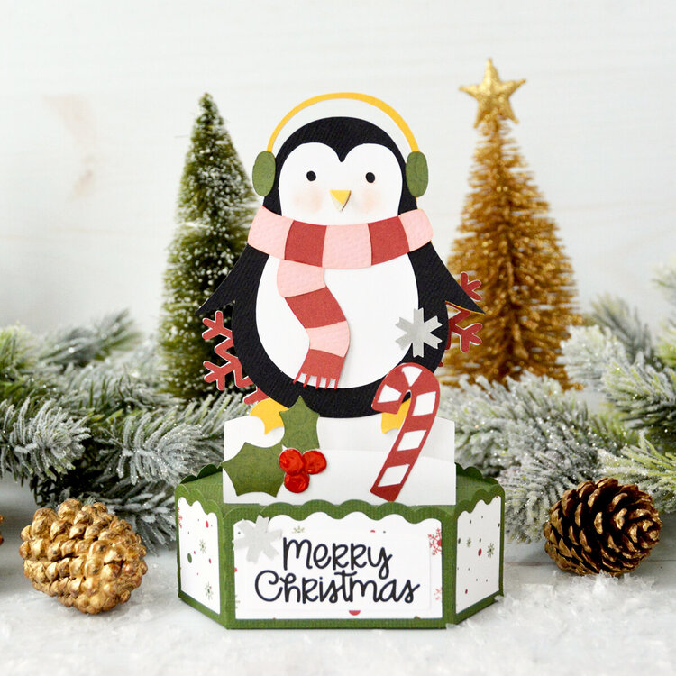 Penguin Christmas Pop-Up Card