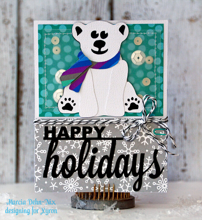 Happy Holidays Polar Bear Gift Card Holder