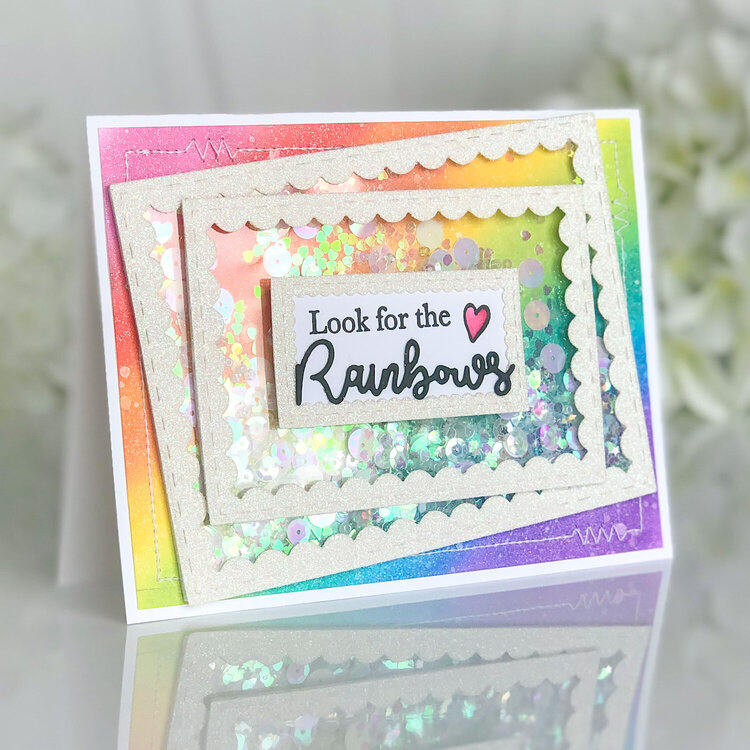 Look for the Rainbows Shaker Card