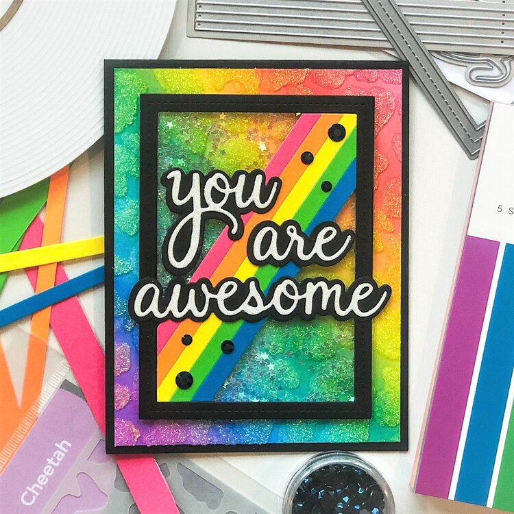 You Are Awesome Shaker Card