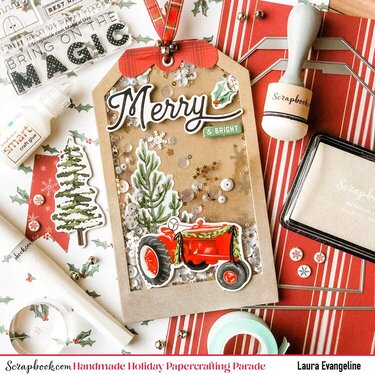 Merry &amp; Bright Shaker Tag Card