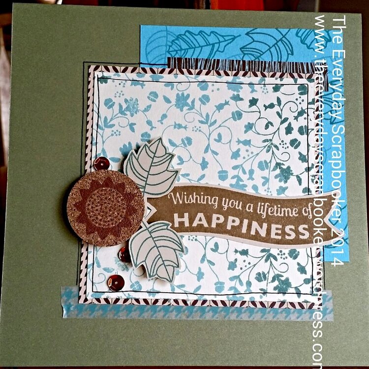 Happiness card in olive