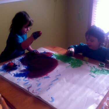 Finger painting!!!