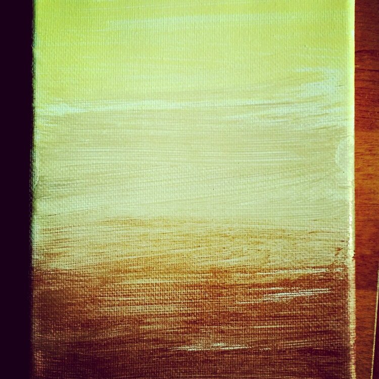 Ombre Acrylic Painted Canvas