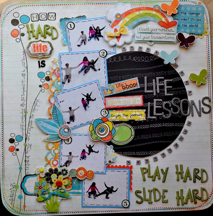 how hard life is .......play hard slide hard