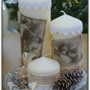 Altered Christmas candles
