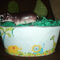 Hippo Jungle Center piece